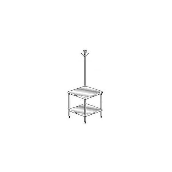 Aero Manufacturing Mixer Stand W/ Galv Shelf, 14 Ga 304 Stainless Steel Top, 36"W x 36"D 2MGRU-3636 - main